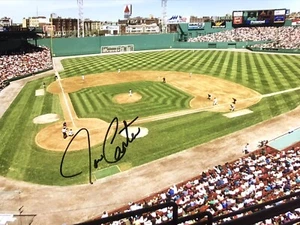 JOE CARTER fr. Toronto Blue Jays MLB auto autograph baseball SIGNED Fenway PHOTO - Picture 1 of 5