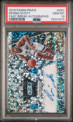 Dennis Scott - Panini Prizm Fast Break 2019 autógrafo PSA 10 Foto 1 de 2