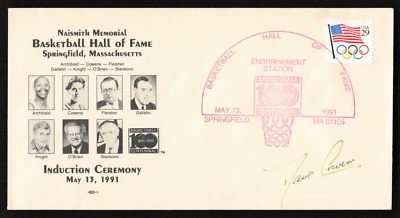DAVE COWENS Signed 1991 Basketball HOF Induction Ceremony FDC Cachet Auto - Image 1 of 2