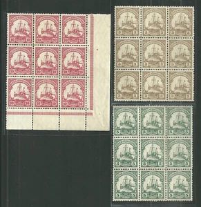 3 Blocks of 9 German SW Africa Scott #26 27 & 28 MNH Postage Stamps - Picture 1 of 2