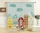 3D Cartoon House Snowflake G754 Christmas Window Photo Curtain Fabric Quality Am