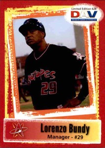 2011 Albuquerque Isotopes DAV #628 Lorenzo Bundy MG - NM Baseball Card