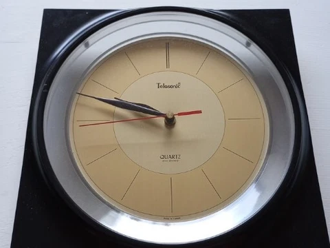 Vintage Telesonic Quartz Movement Wall Clock 11" Cover