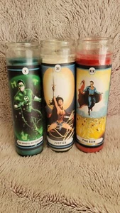 3 velas de la Liga de la Justicia Superman, Wonder Woman, Linterna Verde - Imagen 1 de 2