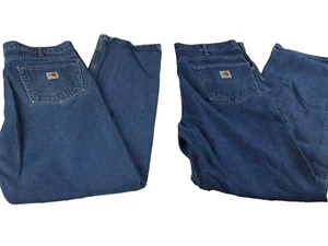 Pantalones de mezclilla Carhartt para hombre 35x34 azul FR ignífugos 2112 CAT2 lote de 2 - Imagen 1 de 14