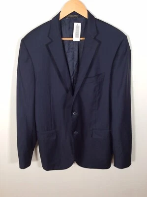 Corneliani BLAZER Mens 42L 2 BUTTON Super Fine Wool NAVY BLUE Lined - Image 1 of 4