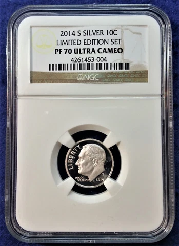 2014 S Roosevelt Dime - Limited Edition Silver Proof Set - NGC PF70 Cover