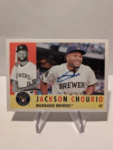2025 Topps Heritage Jackson Chourio 25° anniversario sulla carta Auto /200 #H25A-JC - Foto 1 di 2