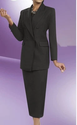 TRAJE UJIER IGLESIA MUJER BEN MARC 2298 DOBLE BOTONADURA NEGRO TALLA 10 Foto 1 de 4