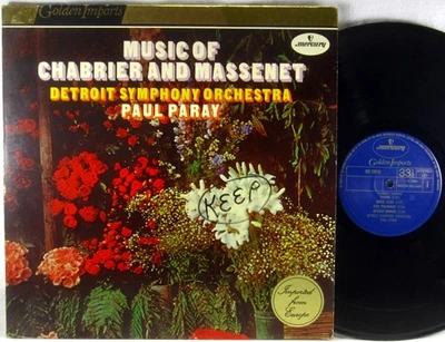 MERCURY IMPORTS Music of Chabrier & Massenet PARAY SRI-75078 VG to EX - Image 1 of 4