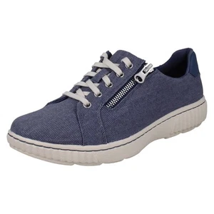 Ladies Clarks Wide Fit Canvas Zip/Lace Trainers Removable Insole Caroline Echo - Picture 1 of 10