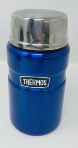 Thermos Stainless King Food Jar Vacuum-Insulated 24oz Blue - Picture 1 of 3