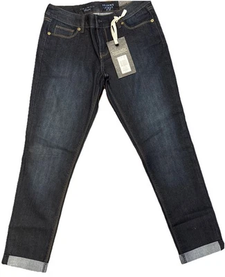 Jeans feminino The Limited jeans skinny tornozelo 678 tamanho 6 cintura baixa reto escuro - Imagem 1 de 4