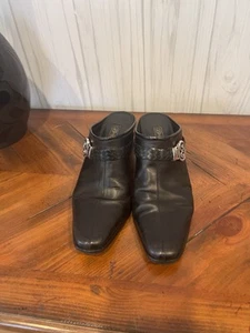 Brighton Thames Mule ShoesvBlack Leather - Women’s Size 9 N Made Italy - Foto 1 di 9