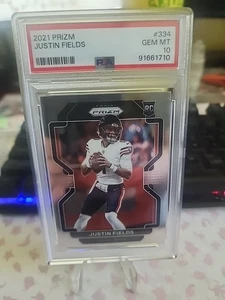 Justin Fields Base Prizm RC Psa 10 2021 - Picture 1 of 2