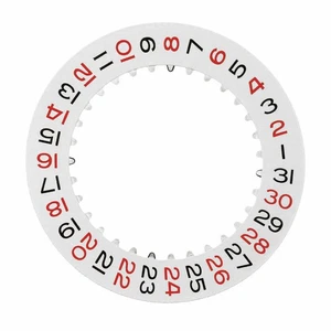 DISCO DE FECHA PARA ROLEX 3135-3155 MOVIMIENTO BLANCO CON NÚMEROS ROJO/NEGRO - Imagen 1 de 2