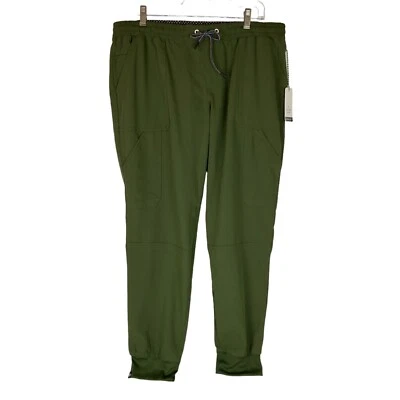 Beyond Scrubs Joy Jogger Pants Womens Large Olive Green 7 Pockets Uniform - Image 1 of 4