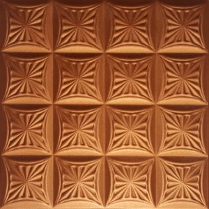 Deckenfliesen zum Aufkleben 20" x 20", dekoratives Styropor, KARAGANDA Kupfermetallic - Bild 1 von 4
