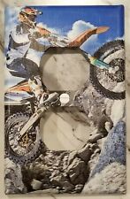 Dirt Bike in Boulder Field - Outlet Cover Plate - Larger Size