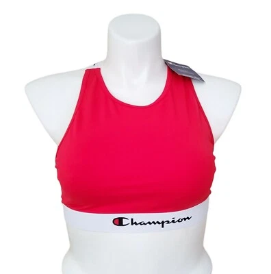 Champion Wireless Sports Bra Women's Size XL Red Racerback Straps High Neckline - Image 1 of 4