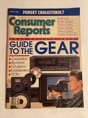 1990 March CONSUMER REPORTS Magazine, Guide to the Gear (MH276) 2 Foto 1 de 3