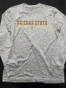 ASU Arizona State Sun Devils Men's Gray T-Shirt L Long Sleeve Campus Drive Brand - Picture 1 of 3