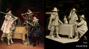 Discussing the Day's Shoot Painted Toy Soldier Pre-Sale | Art - Picture 1 of 6