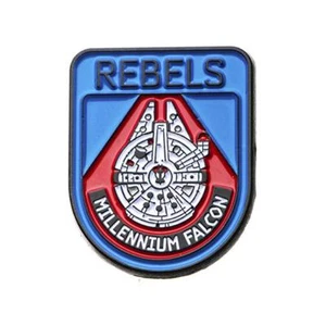 OFFICIAL STAR WARS - REBELS - MILLENNIUM FALCON METAL ENAMEL PIN BADGES (NEW) - Picture 1 of 4