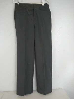 Dockers Pants Ladies 4 (W30 R9 L32) Dark Gray Straight Flat Elastic Waistband - Image 1 of 4