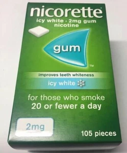 NICORETTE ICY WHITE 2mg GUM X 105 Pieces - Picture 1 of 1