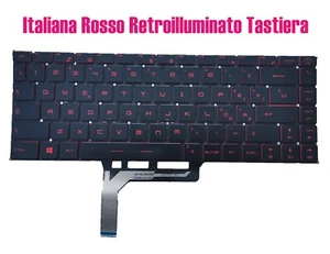 Italiana Rosso Retroilluminato Tastiera per MSI GF63 Thin 10SCSR/10SCXR(MS-16R4) - Foto 1 di 1