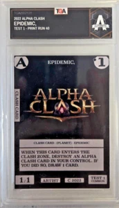 Rare Alpha Clash Graded Prototype Test Card - Epidemic - Picture 1 of 2