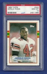 1989 Topps #342 Gerald Riggs PSA 10 gemas como nuevas Pop 2 Falcons Redskins Arizona ST - Imagen 1 de 1