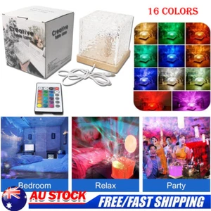 16 Colors Dynamic Rotating Atmosphere Night Light Water Ripple Projector Lamp AU - Picture 1 of 12