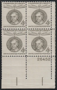 US 1959 SC# 1136 - Champion of Liberty Issue - Block of 4 Stamps - M-NH Lot # 30 - Picture 1 of 2