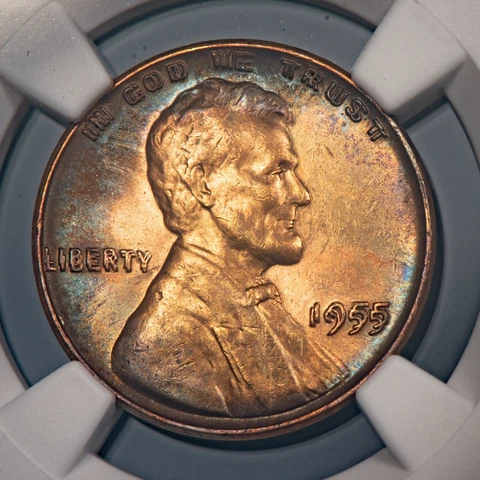 1955 DDO 1c Lincoln Wheat Small Cent - Doubled Die Obv - NGC AU Dets - SKU-B3383 Cover