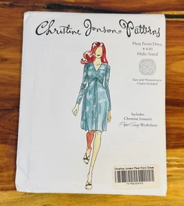 Christine Jonson Pattern #630 Multi-Sized 4-22 Pleat Front Misses Dress UC FF - Picture 1 of 3