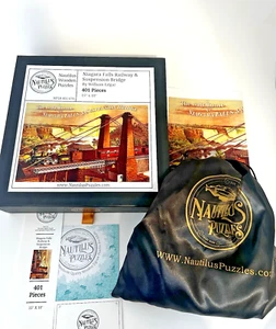 Nautilus Wooden Puzzle 401 Piece Niagara Falls/Railway & Suspension Bridge - Picture 1 of 6