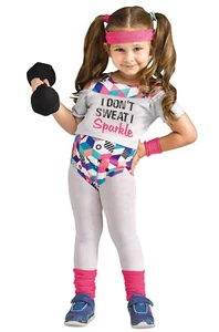 Li'l Miss Fit 80s Workout Toddler Costume - Picture 1 of 2