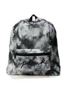 Victoria's Secret PINK Packable Backpack Fanny Pack Bag Black White Tie Dye NWT 