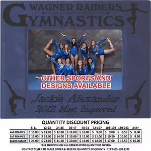 Personalized Gymnastics Picture Frames Custom Laser Engraved Sports Gifts School - Picture 1 of 40