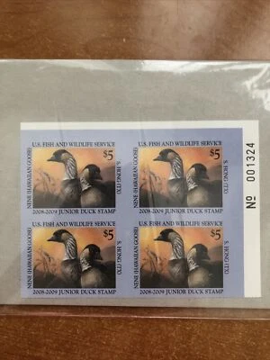 USPS MINT NH STAMP 1-SHEET OF 20 2008-2009 Junior Duck Stamp US Fish & Wildlife - Image 1 of 3