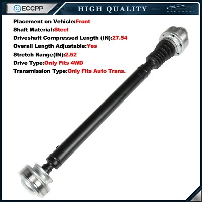 Conjunto de eje de hélice de eje de transmisión delantero para Jeep Liberty 2002-2007 52111596AA Foto 1 de 4