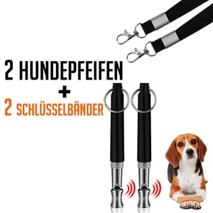 Hundepfeife Hochfrequenzpfeife lautlos + Schlüsselband [2er Set] - Picture 1 of 7