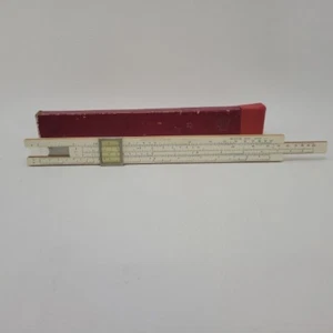 Vintage Frederick Post #1447 Hemmi Japan regola diapositiva in bambù con custodia - Foto 1 di 10