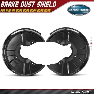 Protector antipolvo freno trasero conductor y pasajero 2 piezas para Audi A4 2002 2003-2006 Foto 1 de 4
