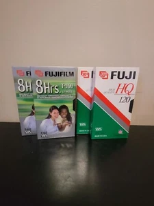 Media Lot FujiFilm Fuji 8Hours High Quality T-160 VHS Video Tapes ~ New & Sealed - Picture 1 of 7