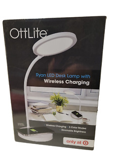 OttLite Ryan LED Desk Lamp Wireless Phone Charger Brand New In Box