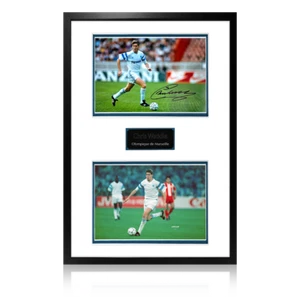 Chris Waddle Signed Olympique de Marseille Iconic Frame - Picture 1 of 3