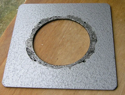 115mm square metal copal 3 fit flat  lens board 63.5mm hole - Image 1 of 4